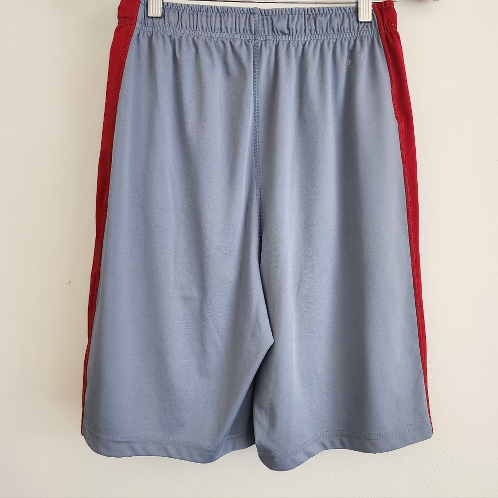 Nike Dri-FIT‎ Basketball Training Shorts Grey Red Size Small - Picture 3 of 6